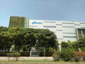 Micron's DRAM fab in Taichung, Taiwan, seen from the street