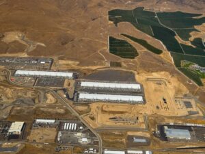 Aerial view of Microsoft Azure datacenters in Wenatchee, Washington